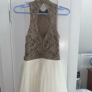 Formal dress with slight stain in underlayer